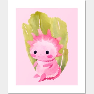 Cute Baby Axolotl Posters and Art